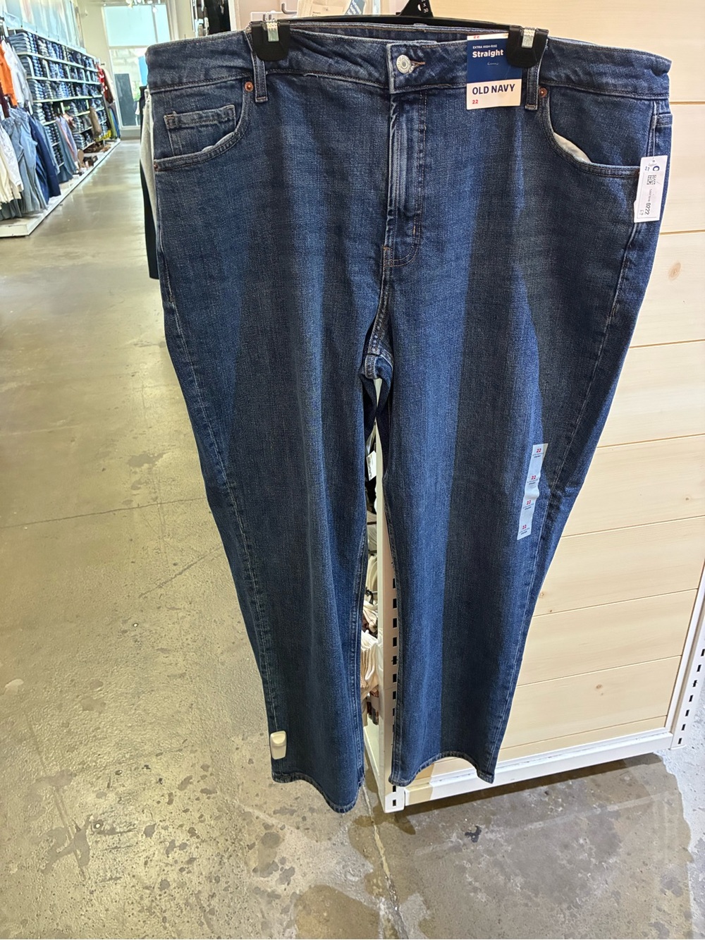 Old Navy High-Rise Straight Jeans - Dark Blue